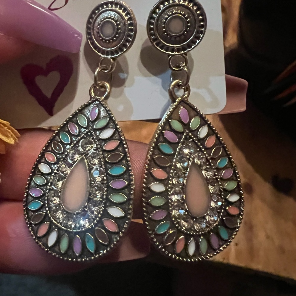 Lightweight Boho earrings with beautiful color detail
